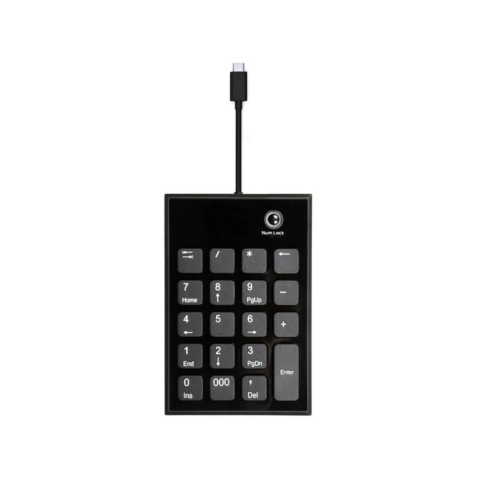 Port Black Usb-A & USB-C Numeric Keypad