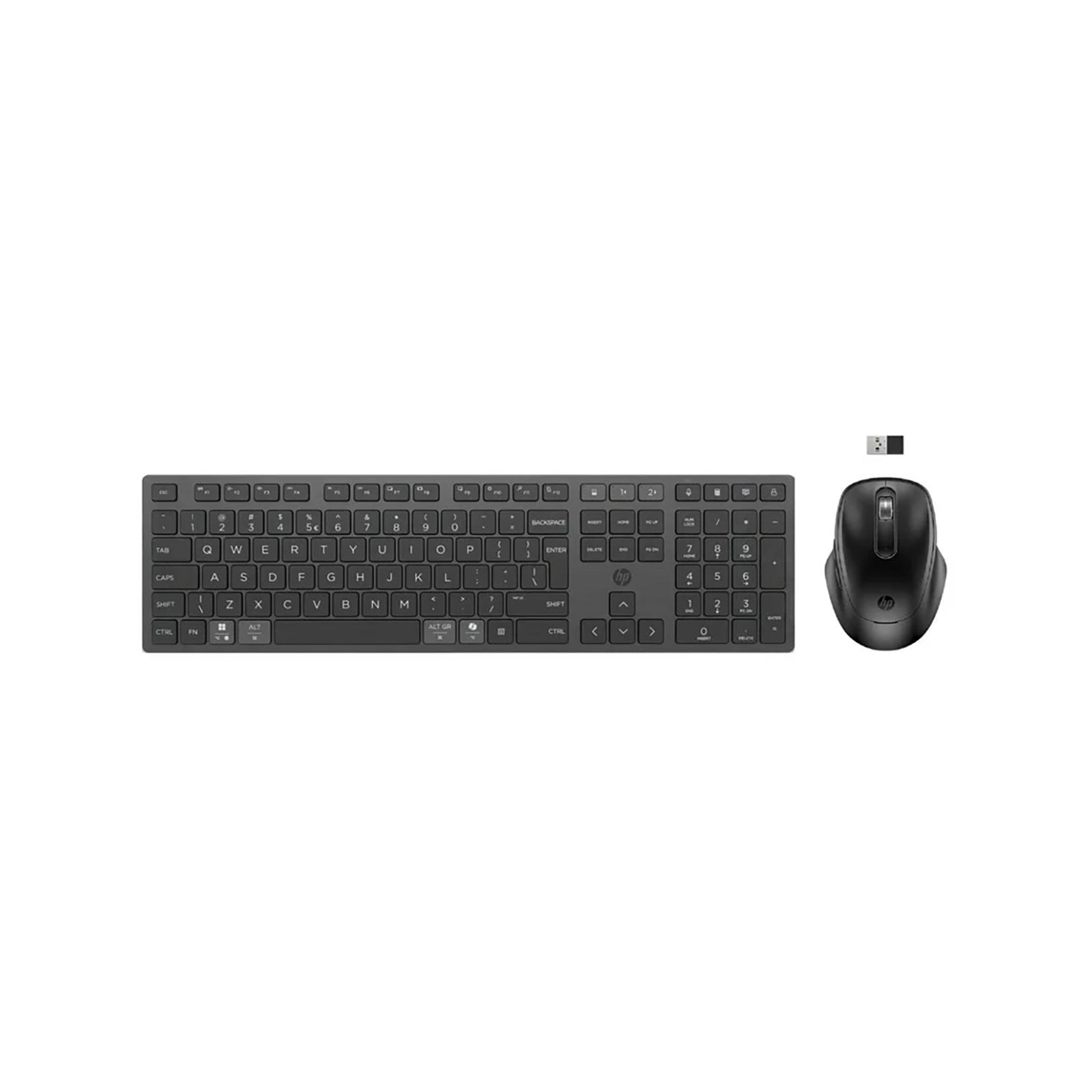 HP 725 Multi-Device Rechargeable Wireless Keyboard And Mouse Combo Black