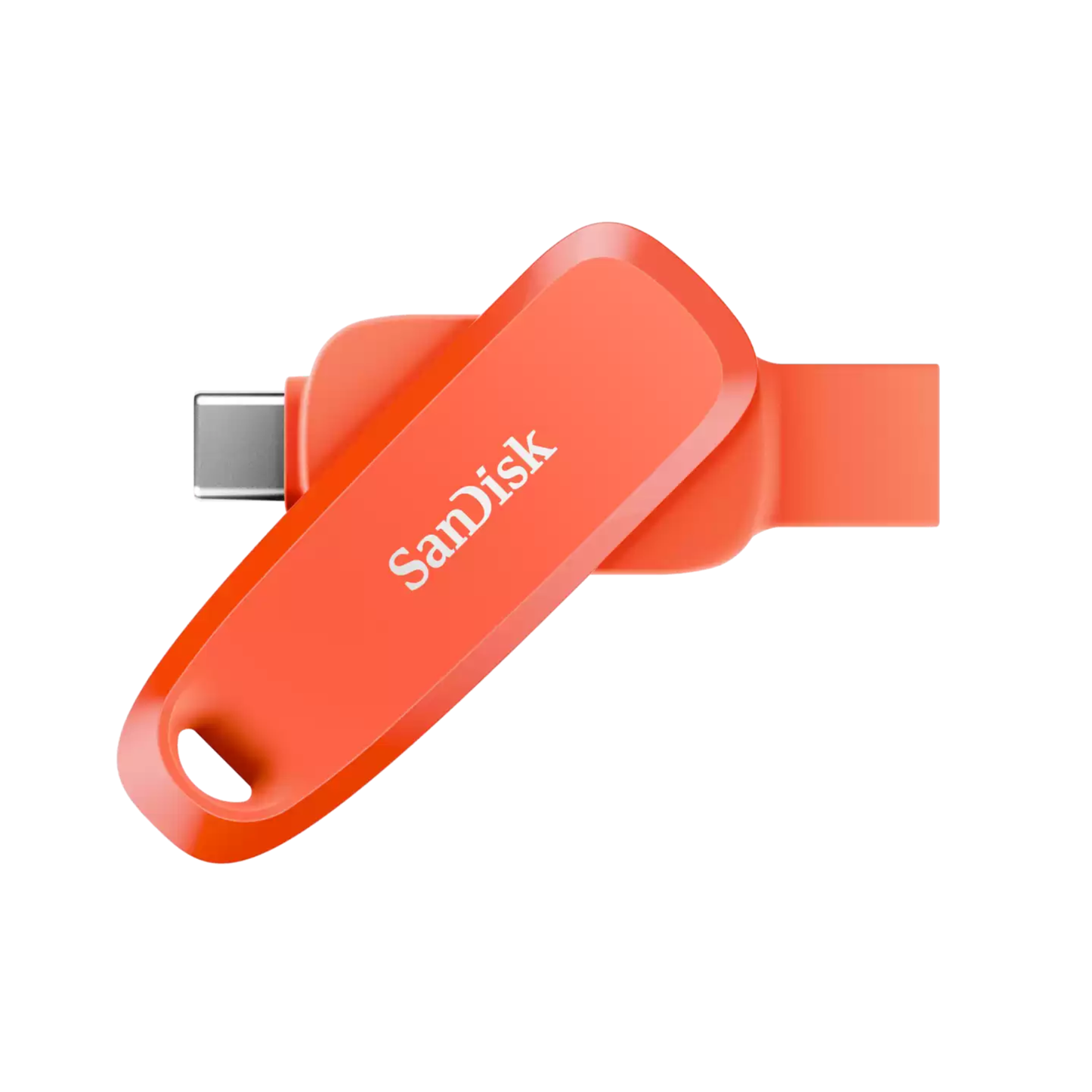 Sandisk Phone Drive USB Type-C/Usb Type-A Devices, 100MB/S, 512GB Nasturtium Orange Color