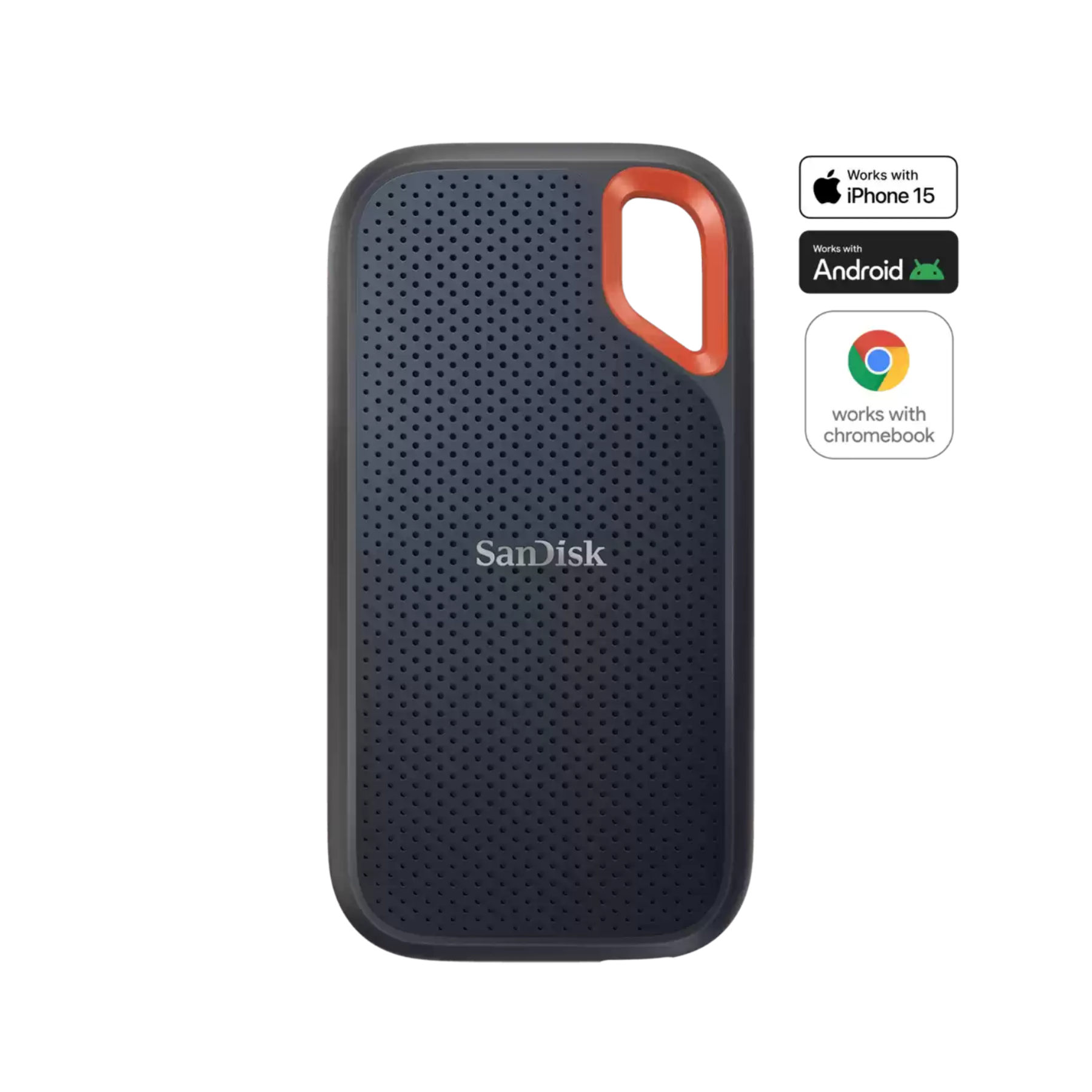 Sandisk Extreme Portable SSD 1050MB/S R, 1000MB/S W, PC, Mac & Smartphone Compatiable, 2TB, 5 Y Warranty, Sky Blue Color, IP 65 Resistance And 3-METE