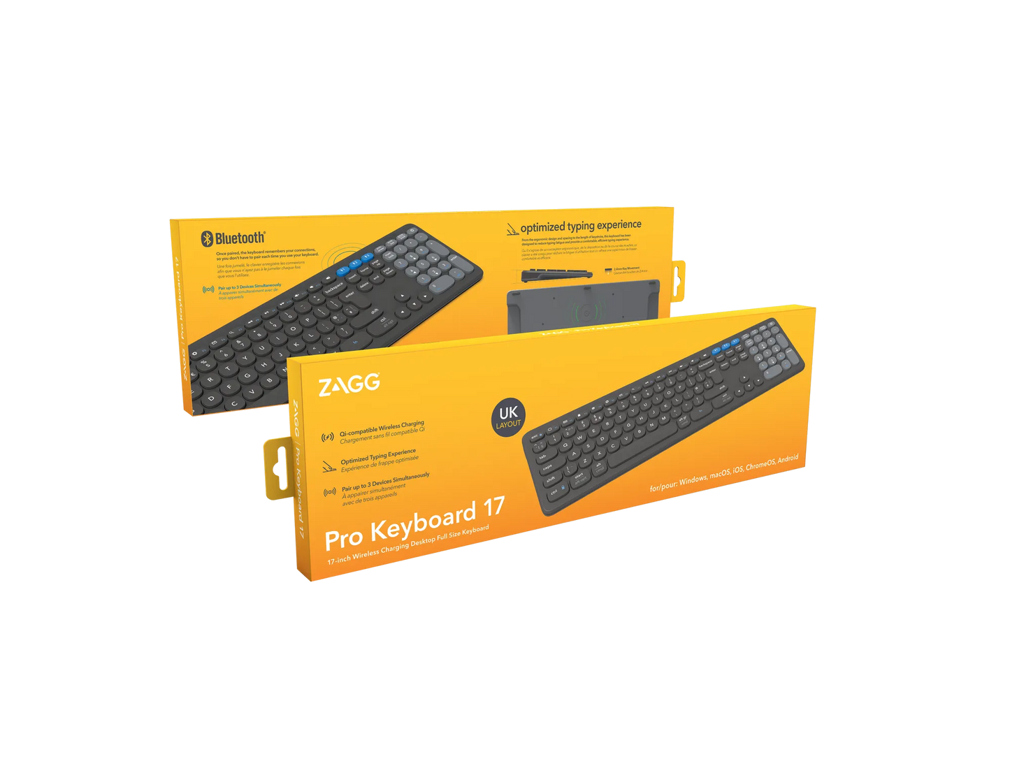 Zagg Pro Keyboard 17'' Full Size-Charcoal-Uk