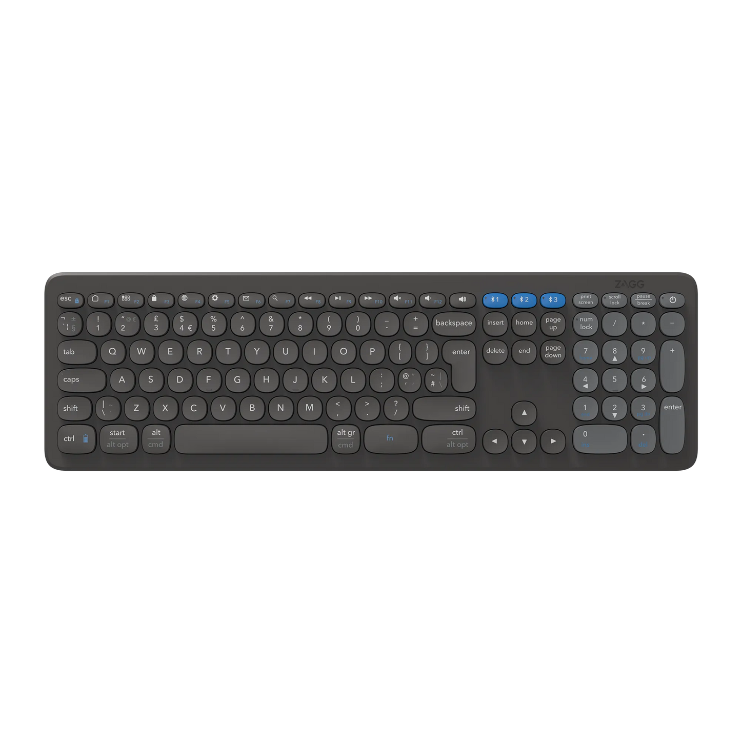 Zagg Pro Keyboard 17'' Full Size-Charcoal-Uk image 2