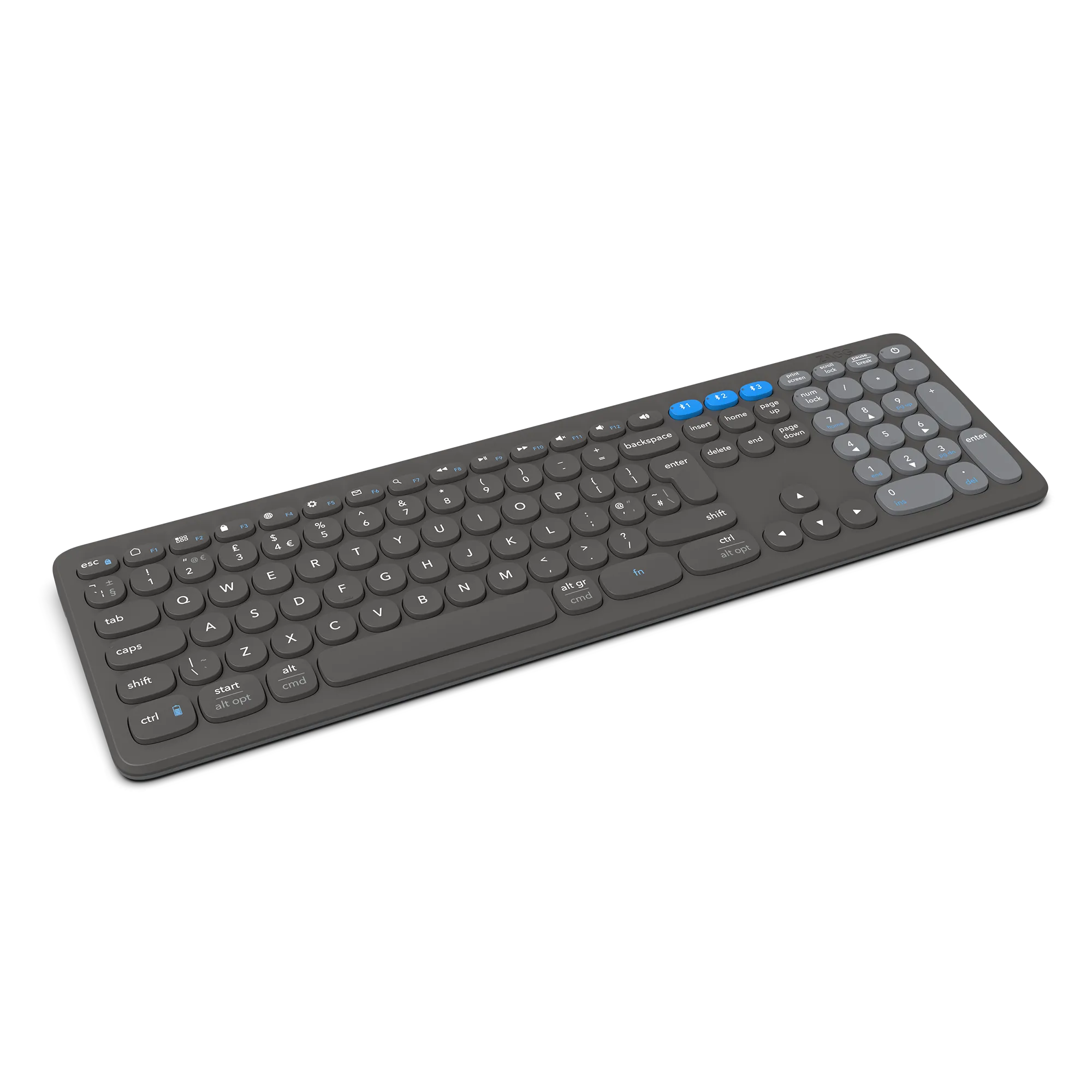 Zagg Pro Keyboard 17'' Full Size-Charcoal-Uk image 4