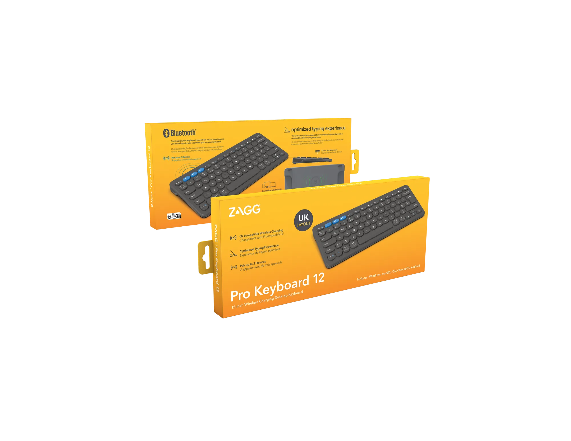 Zagg Pro Keyboard 12 Inch-Charcoal-Uk