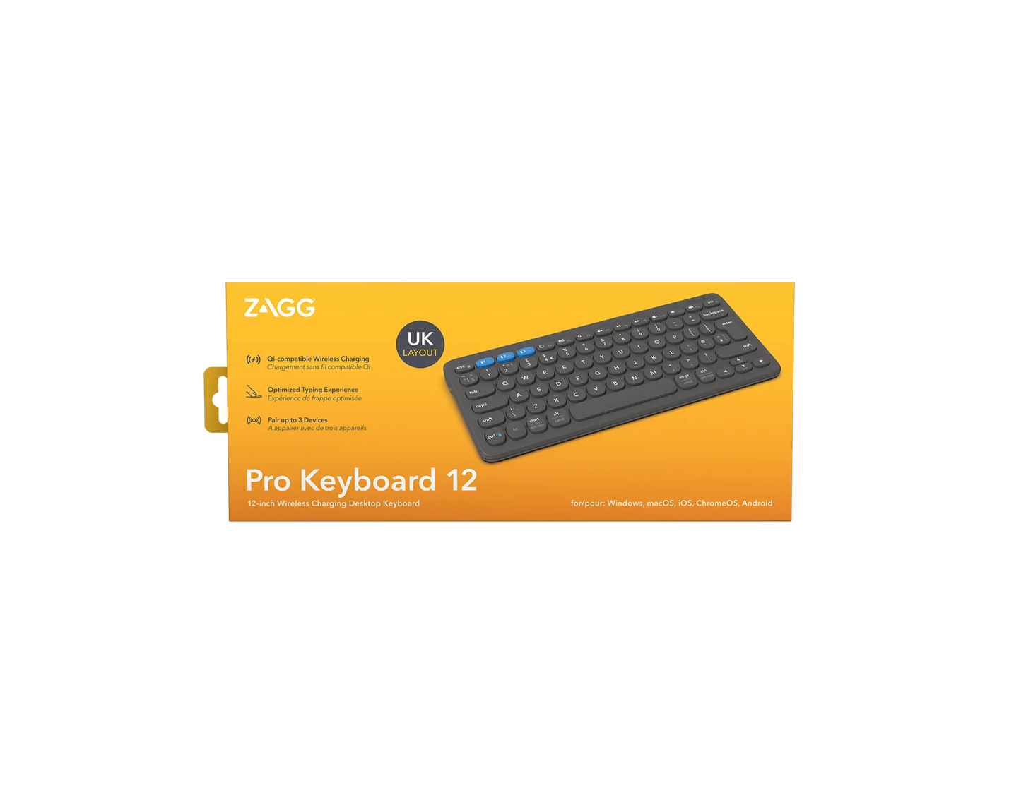Zagg Pro Keyboard 12 Inch-Charcoal-Uk image 3