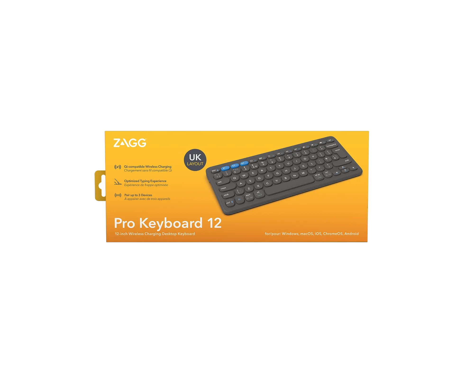 Zagg Pro Keyboard 12 Inch-Charcoal-Uk image 3
