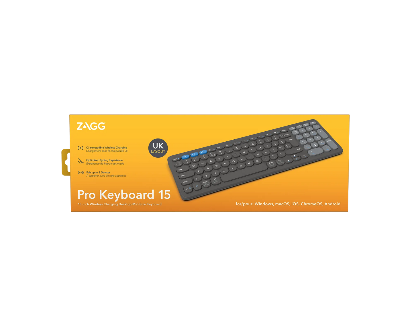 Zagg Pro Keyboard Mid Size-Charcoal-Uk 15'' image 3