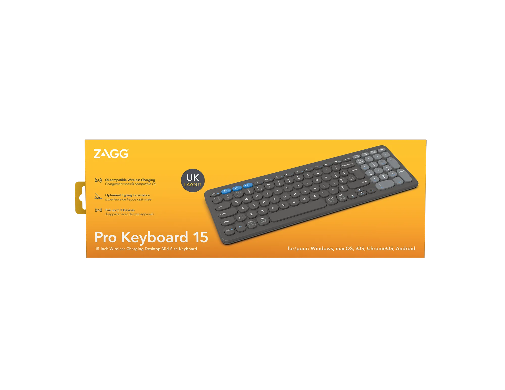 Zagg Pro Keyboard Mid Size-Charcoal-Uk 15'' image 3