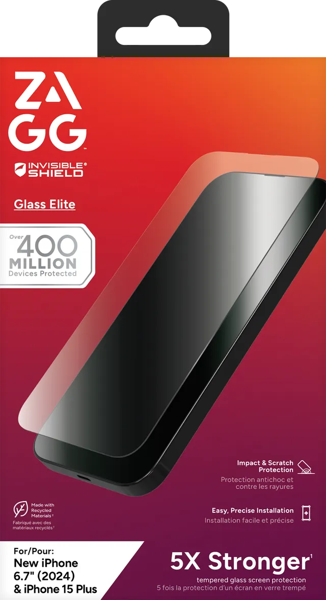 Zagg Invisibleshield Glass Elite Apple IP16 PLUS/15 Plus Screen