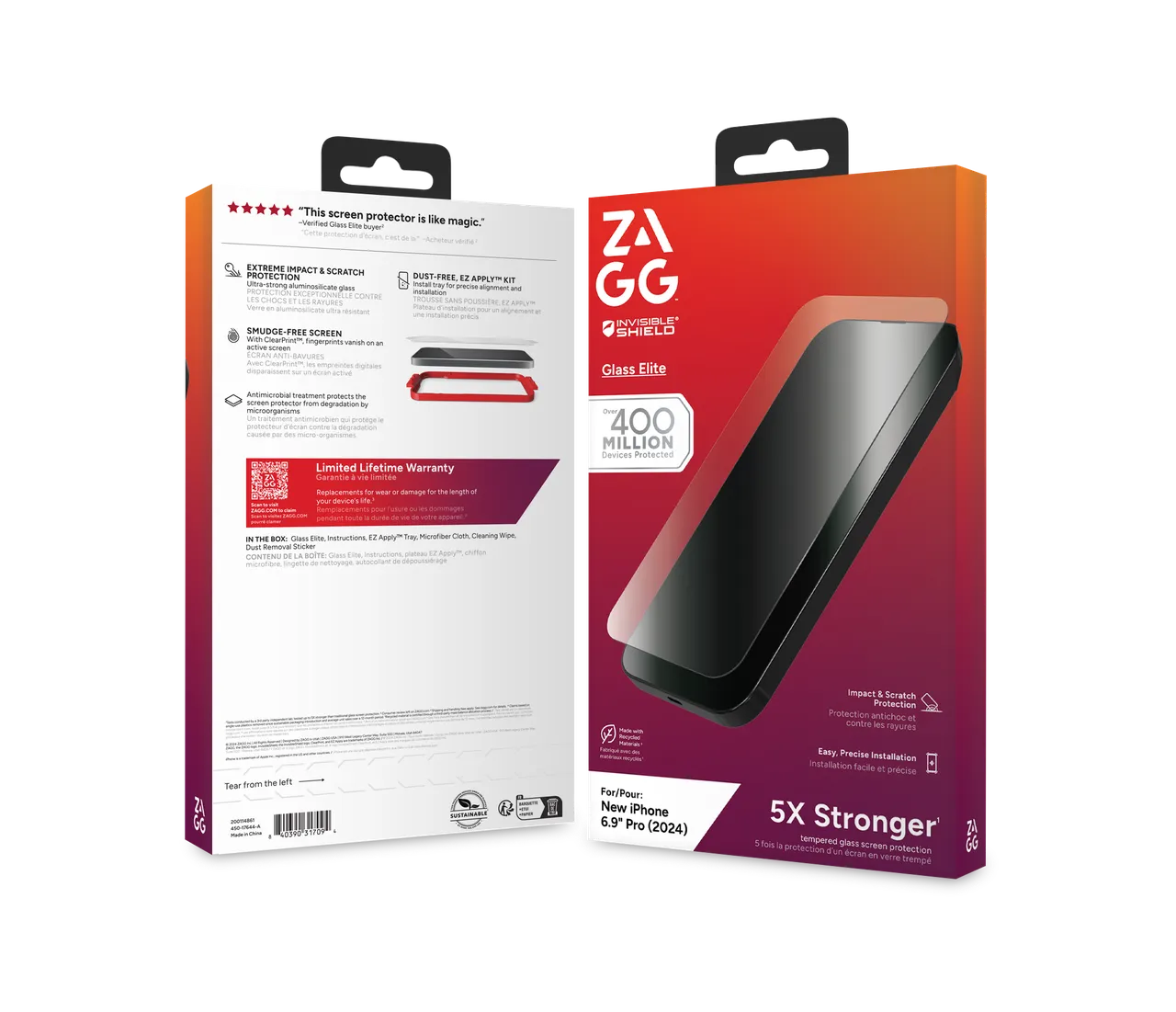 Zagg Invisibleshield Glass Elite Apple IP16 Pro Max Screen image 4