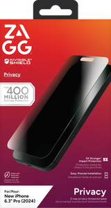 Zagg Invisibleshield Glass Elite Privacy Apple IP16 Pro Screen image 2