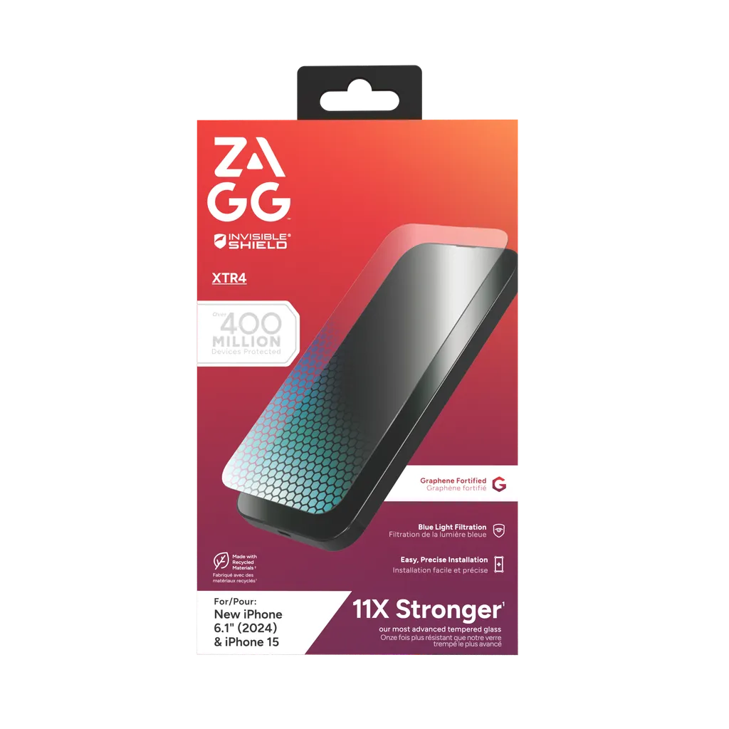Zagg Invisibleshield Glass XTR4 Apple IP16 /15 Screen image 2