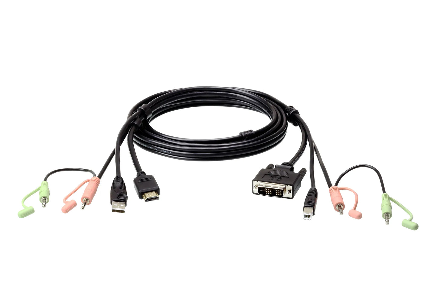 Aten 1.8M USB HDMI To Dvi-D Kvm Cable With Audio image 2