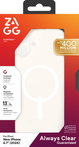 Zagg Cases Crystal Palace Snap Apple IP16 Plus Clear image 5