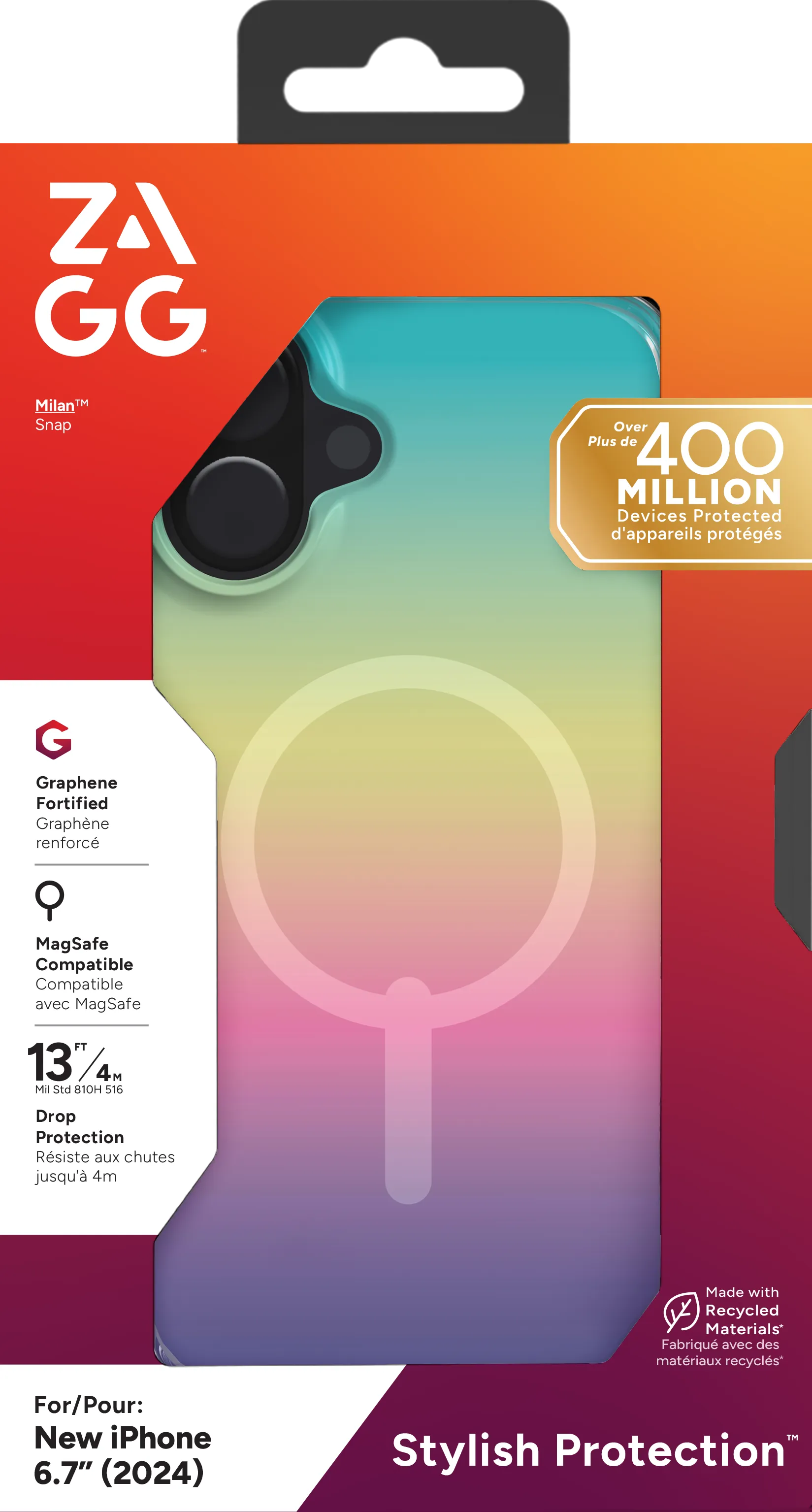 Zagg Cases Milan Snap Apple IP16 Plus Iridescent image 2