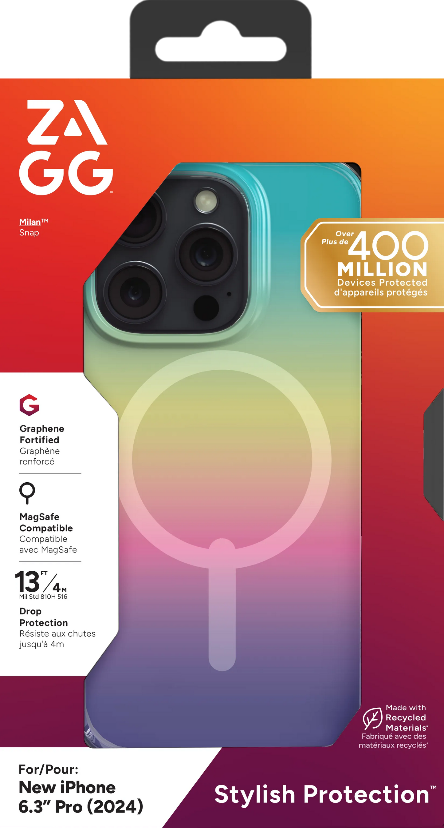 Zagg Cases Milan Snap Apple IP16 Pro Iridescent image 3