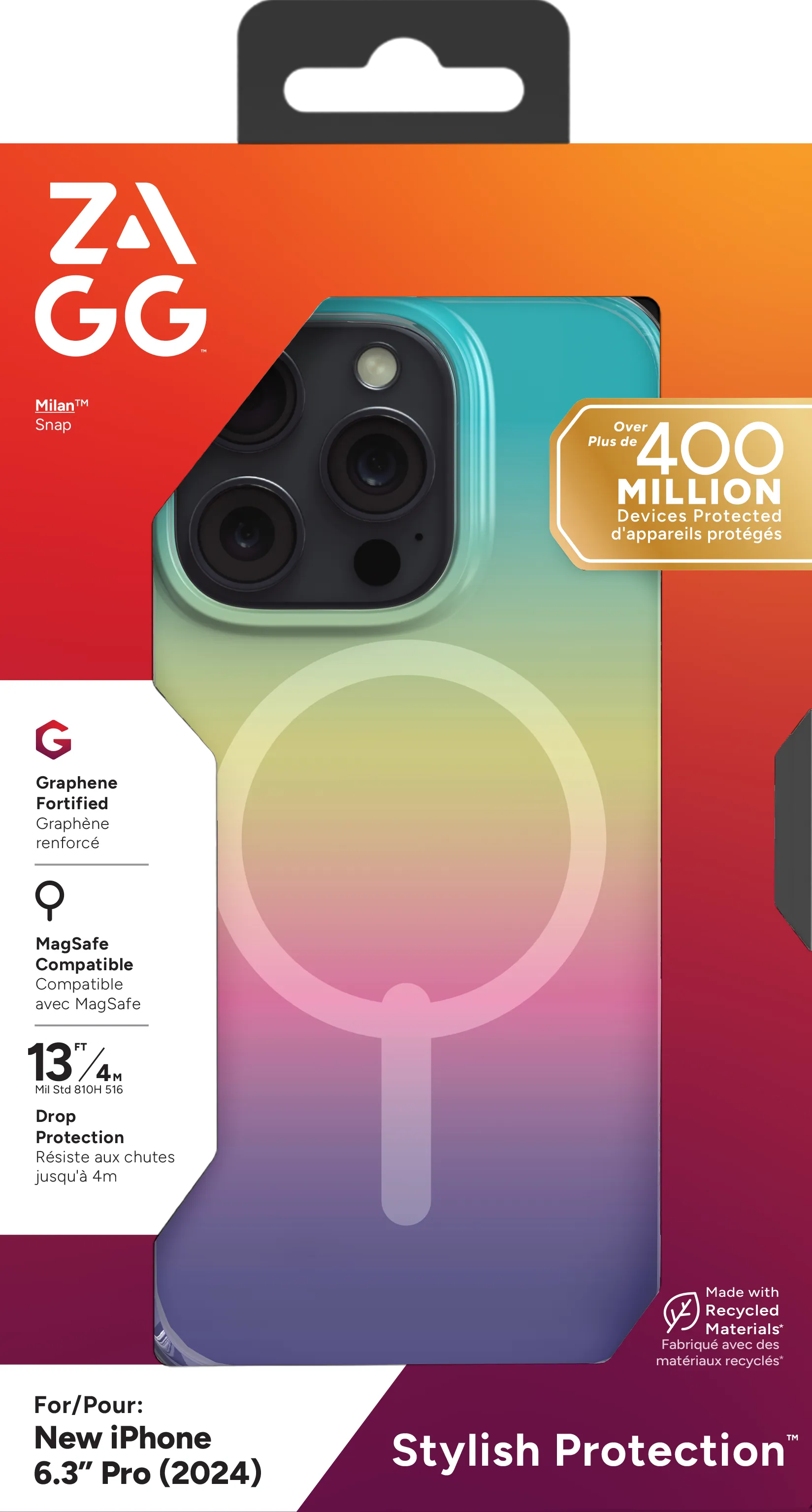 Zagg Cases Milan Snap Apple IP16 Pro Iridescent image 3