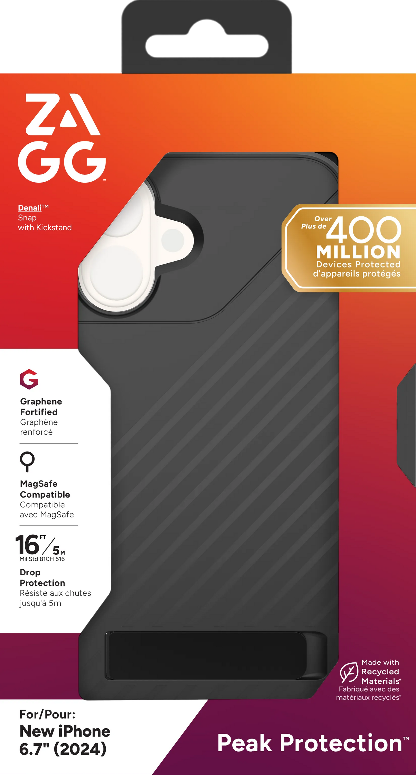 Zagg Cases Denali Snap Ks Apple IP16 Plus Black image 3