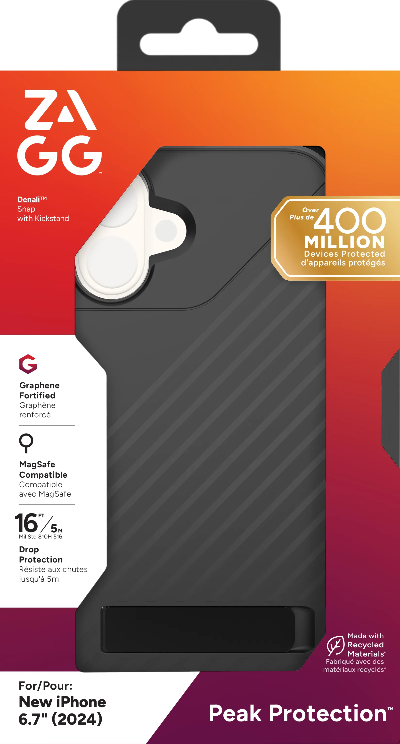 Zagg Cases Denali Snap Ks Apple IP16 Plus Black image 3