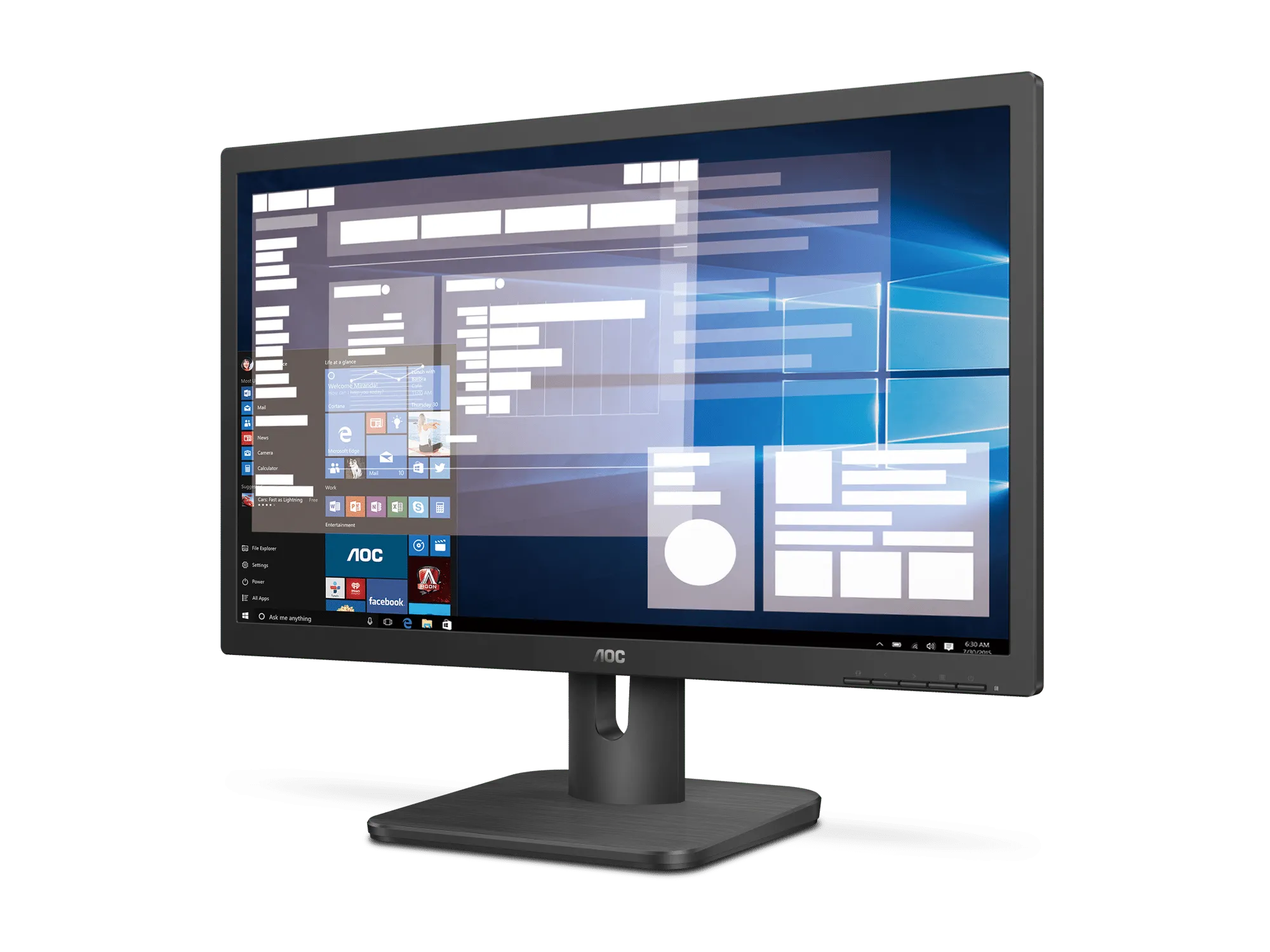 Aoc 20E1H MONITOR|19.5 Inch|tn HD+ 1600x900|hdmi|vga|vesa|flicker Free|low Blue Mode|internal Power SUPPLY|3YR Warranty image 3