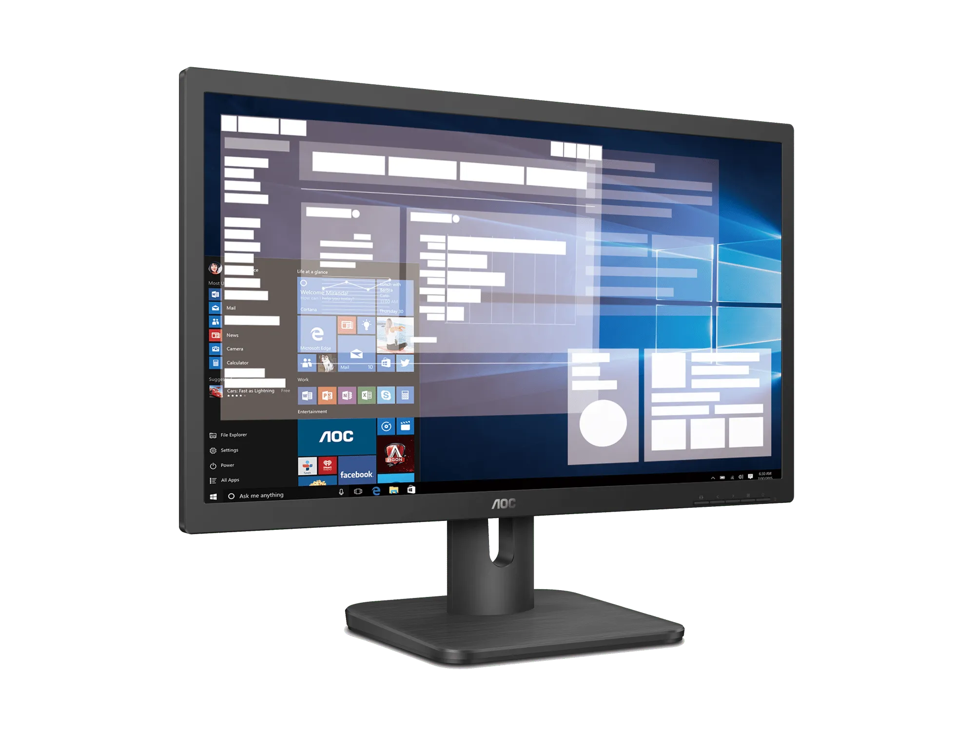 Aoc 20E1H MONITOR|19.5 Inch|tn HD+ 1600x900|hdmi|vga|vesa|flicker Free|low Blue Mode|internal Power SUPPLY|3YR Warranty image 4