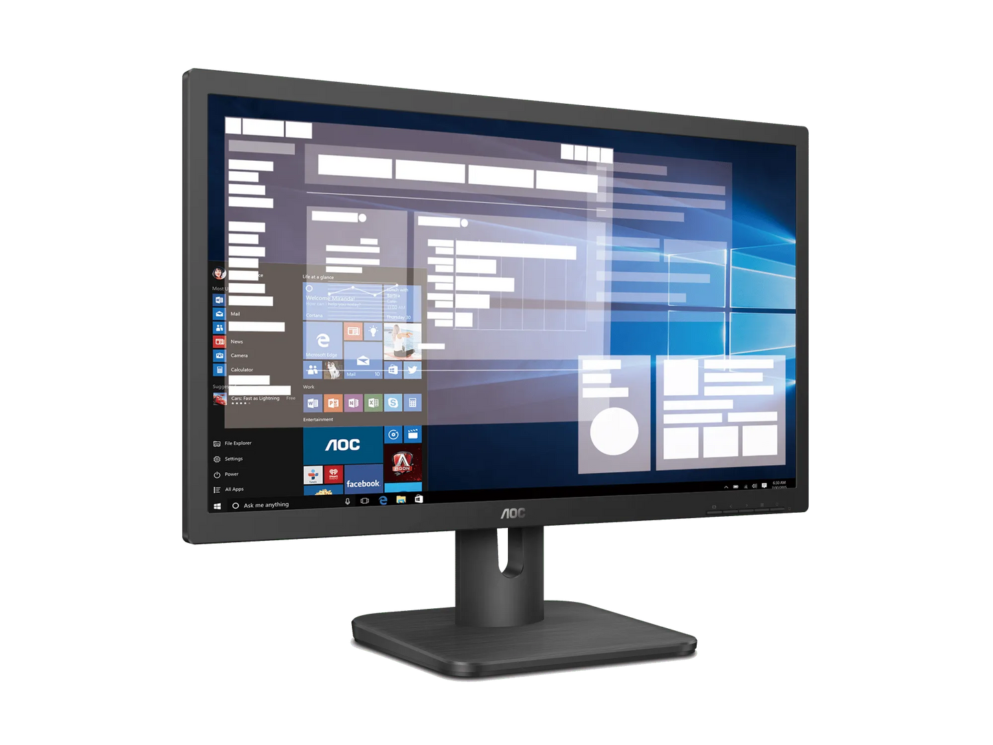 Aoc 20E1H MONITOR|19.5 Inch|tn HD+ 1600x900|hdmi|vga|vesa|flicker Free|low Blue Mode|internal Power SUPPLY|3YR Warranty image 4