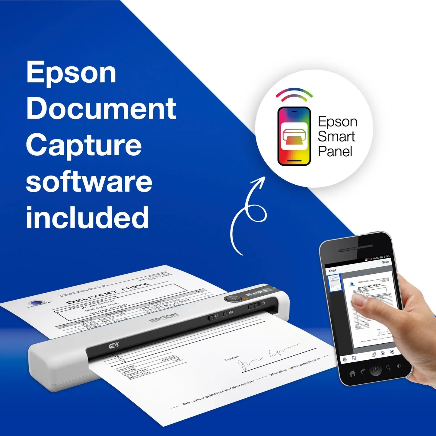 Epson Scan Epson Workforce DS-70 Mobile Scanner image 2
