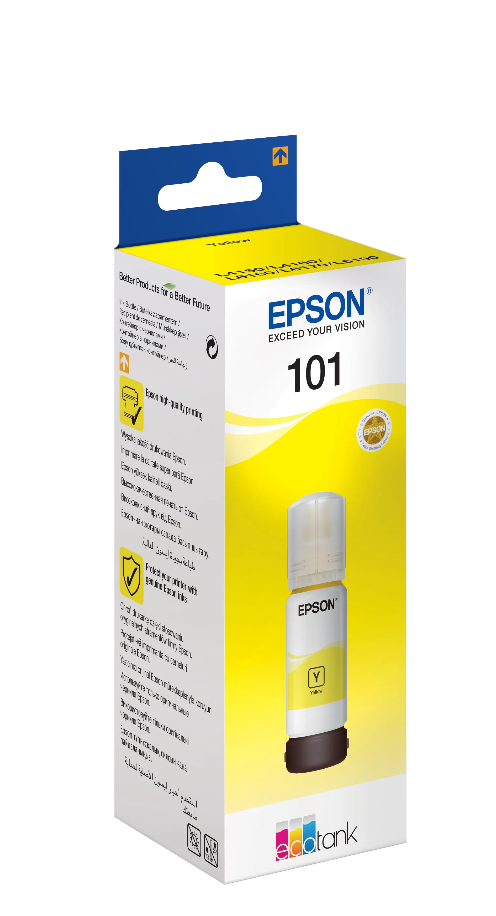 Epson Consumables Epson 101 Ecotank Yellow Ink Bottle (70ML). 6000 Pages @ 5% Coverage. image 2
