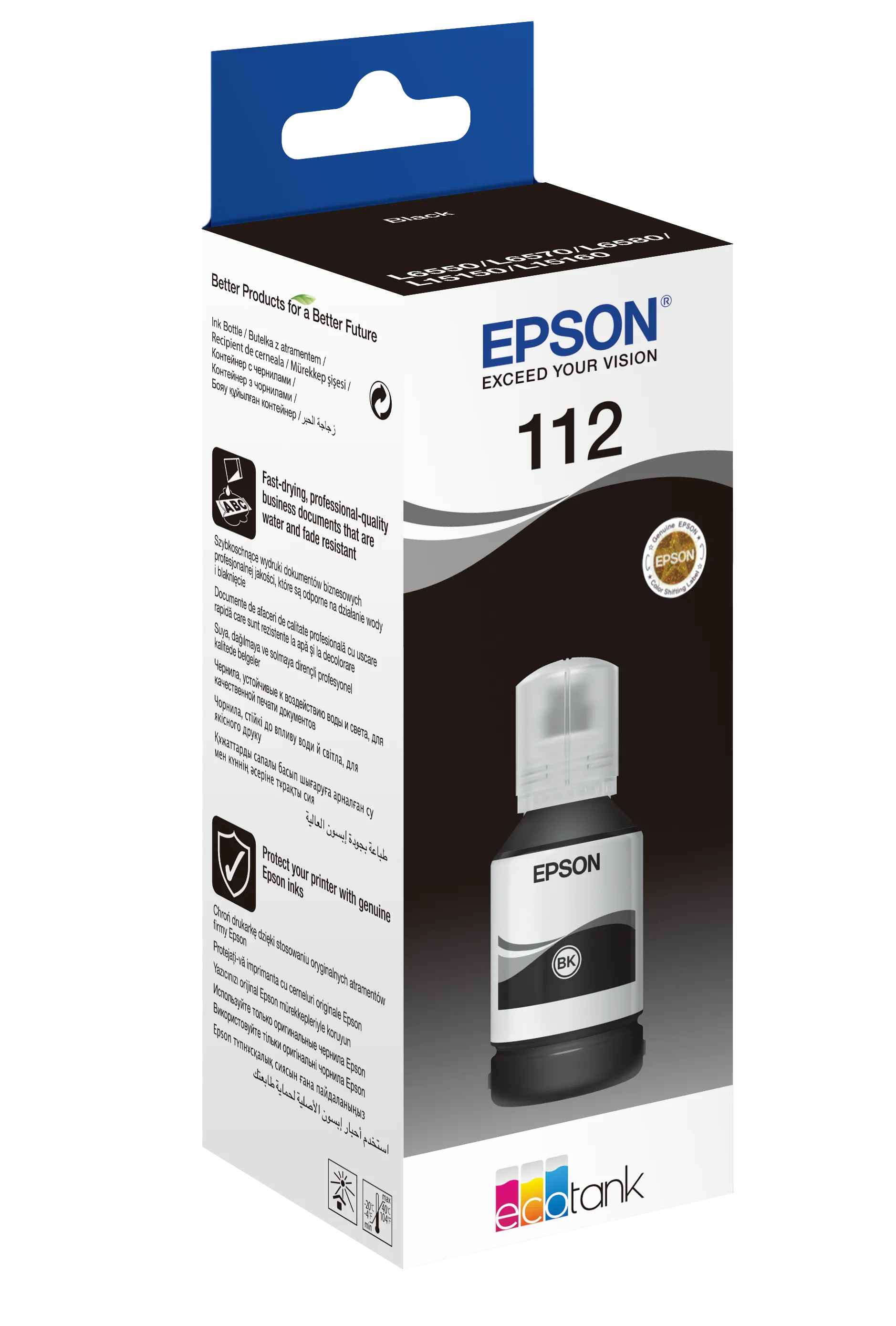 Epson Consumables Epson 112 Ecotank Pigment Black Ink Bottle (127 Ml) 7500 Pages @ 5% Coverage image 2