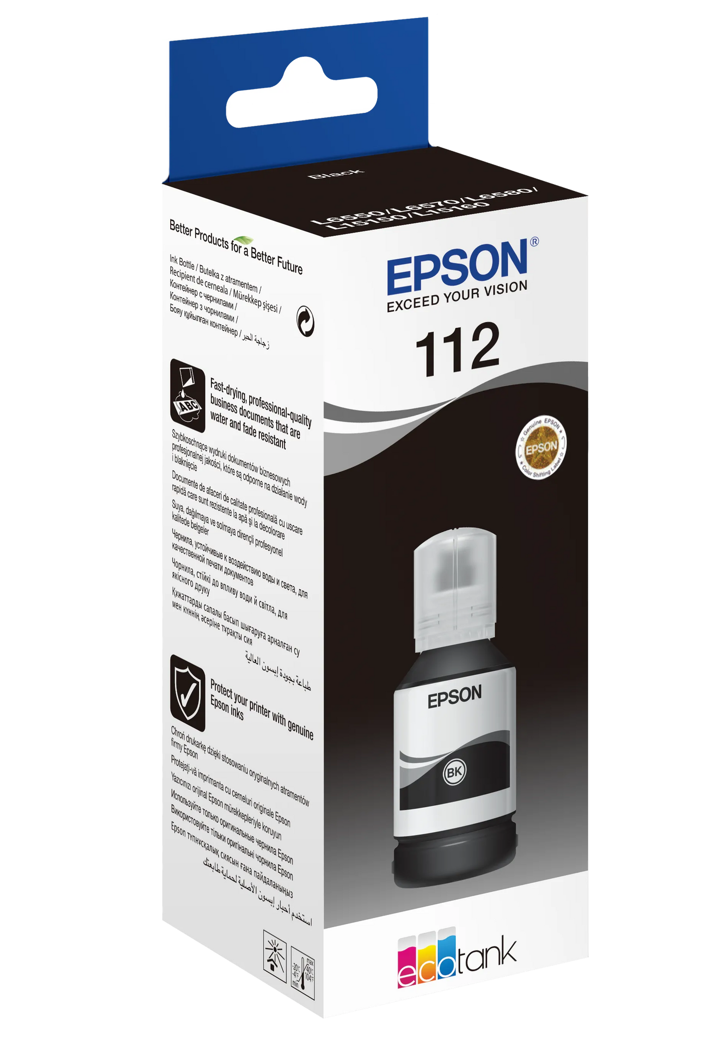 Epson Consumables Epson 112 Ecotank Pigment Black Ink Bottle (127 Ml) 7500 Pages @ 5% Coverage image 2