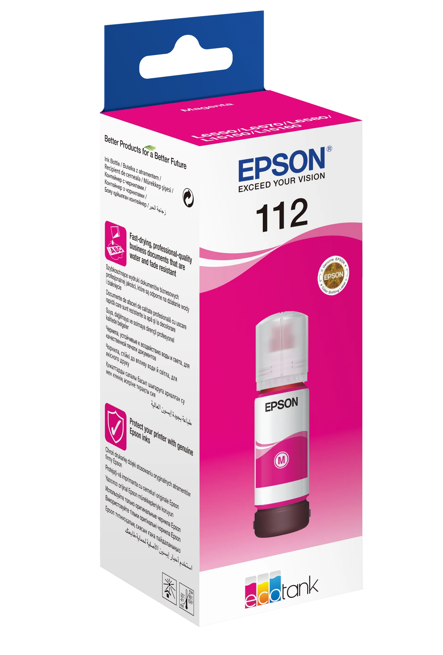 Epson Consumables Epson 112 Ecotank Pigment Magenta Ink Bottle (70 Ml). 6000 Pages @ 5% Coverage image 2