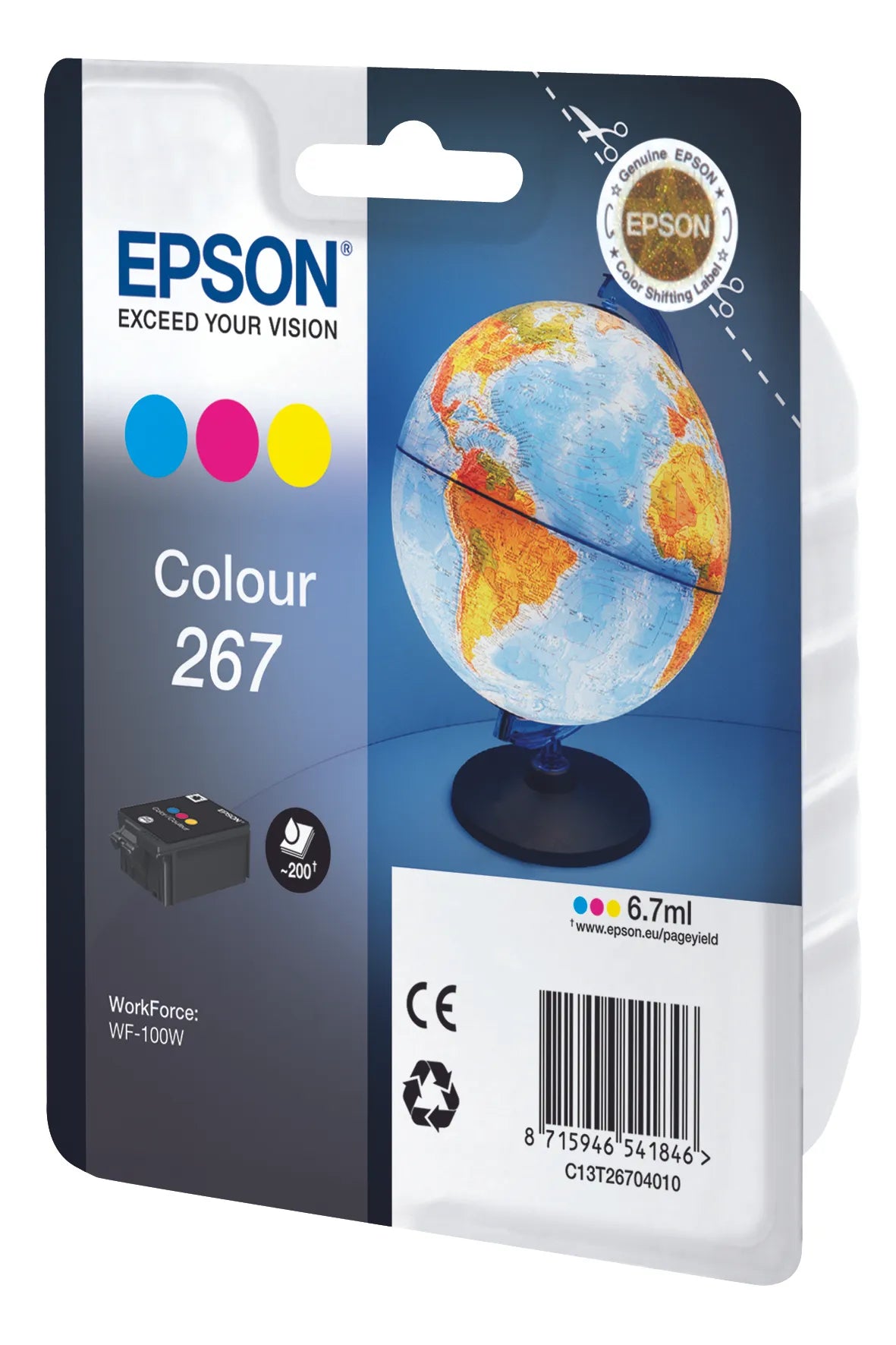 Epson Consumables Epson 267 Globe Single Colour Ink WF-100W image 2