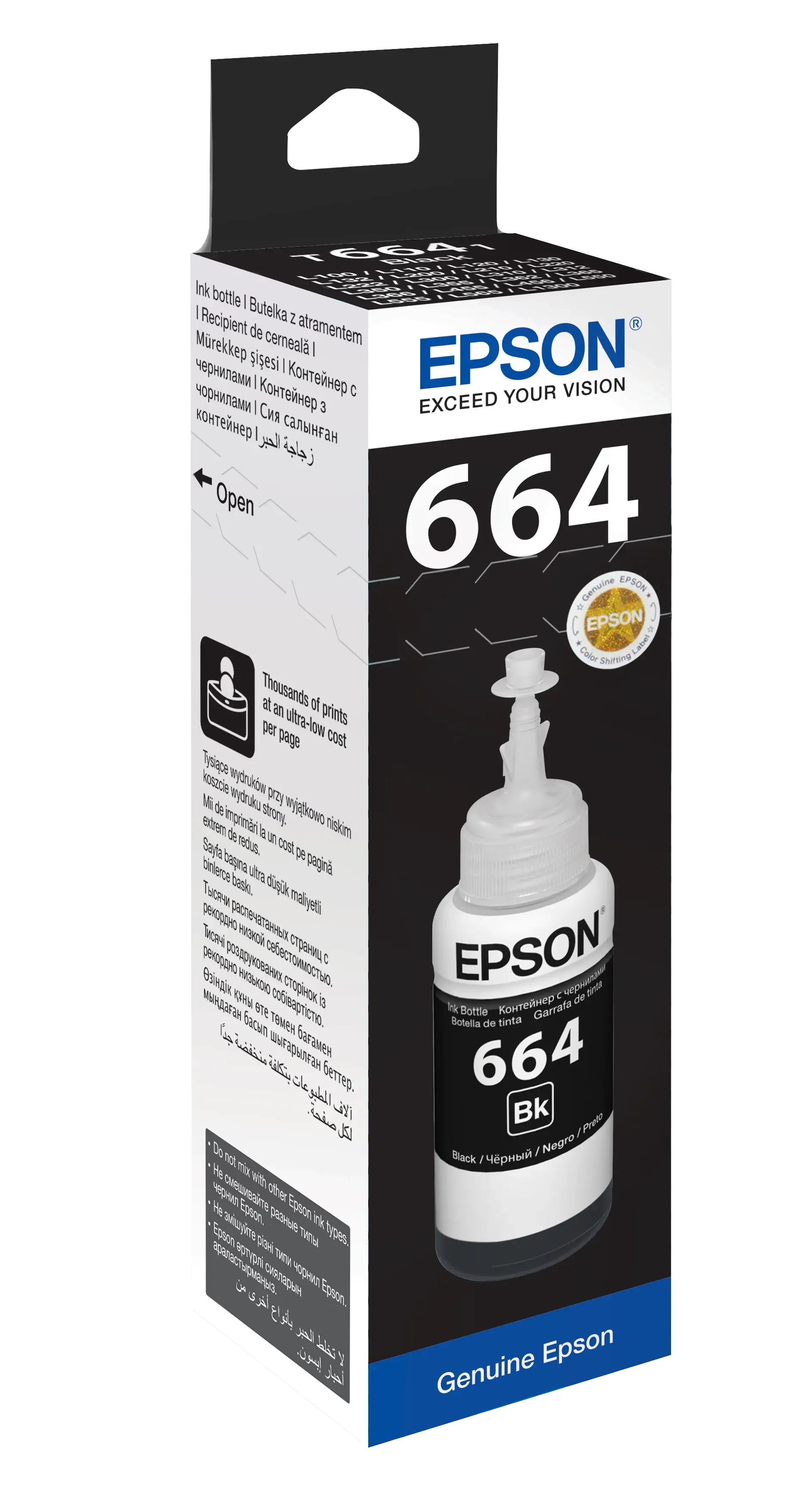Epson Consumables Epson T6641 Ecotank Black Ink Bottle (70ML) 4000 Pages @ 5% Coverage image 3
