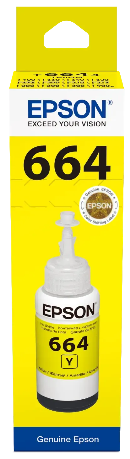 Epson Consumables Epson T6644 Ecotank Yellow Ink Bottle (70ML). 7500 Pages @ 5% Coverage image 2