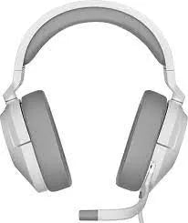 Corsair HS55 Surround White Headset; 50MM Audio Drivers; Omnidirectional Micg; Analog; On-Ear Volume And Mute Controls