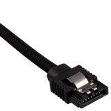 Corsair Premium Sleeved SATA Data Cable Set With Straight Connectors; Black; 30CM image 3