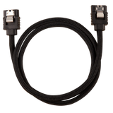 Corsair Premium Sleeved SATA Data Cable Set With Straight Connectors; Black; 60CM image 2