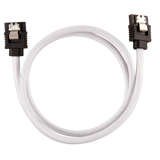Corsair Premium Sleeved SATA Data Cable Set With Straight Connectors; White; 60CM