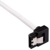 Corsair Premium Sleeved SATA Data Cable Set With 90° Connectors; White; 30CM