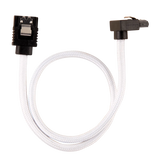 Corsair Premium Sleeved SATA Data Cable Set With 90° Connectors; White; 30CM image 3