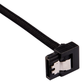 Corsair Premium Sleeved SATA Data Cable Set With 90° Connectors; Black; 60CM image 2