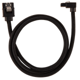 Corsair Premium Sleeved SATA Data Cable Set With 90° Connectors; Black; 60CM image 3