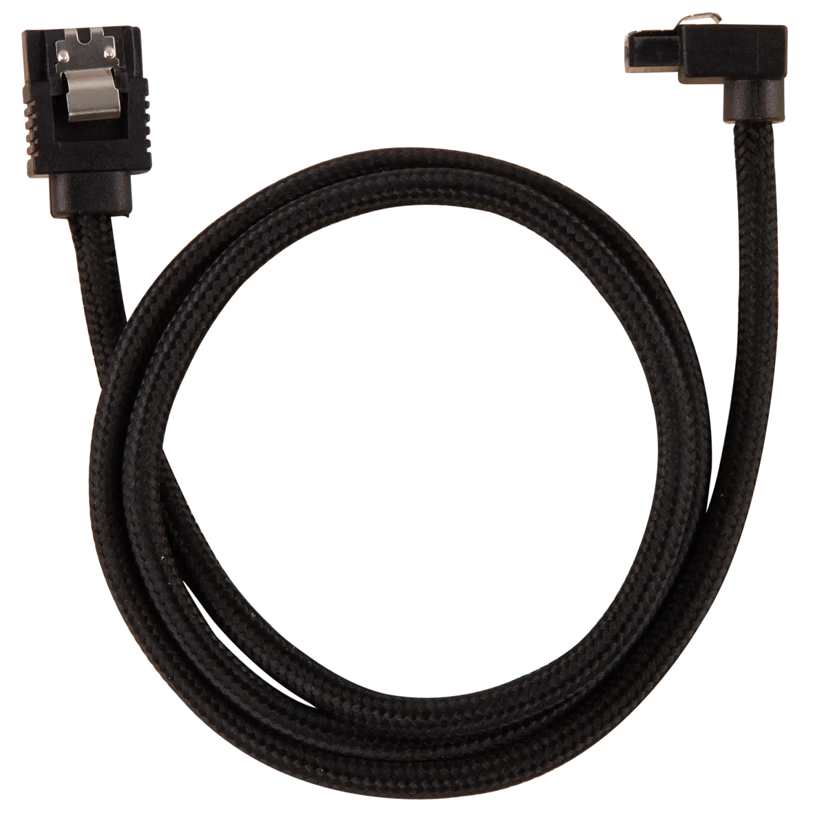 Corsair Premium Sleeved SATA Data Cable Set With 90° Connectors; Black; 60CM image 3