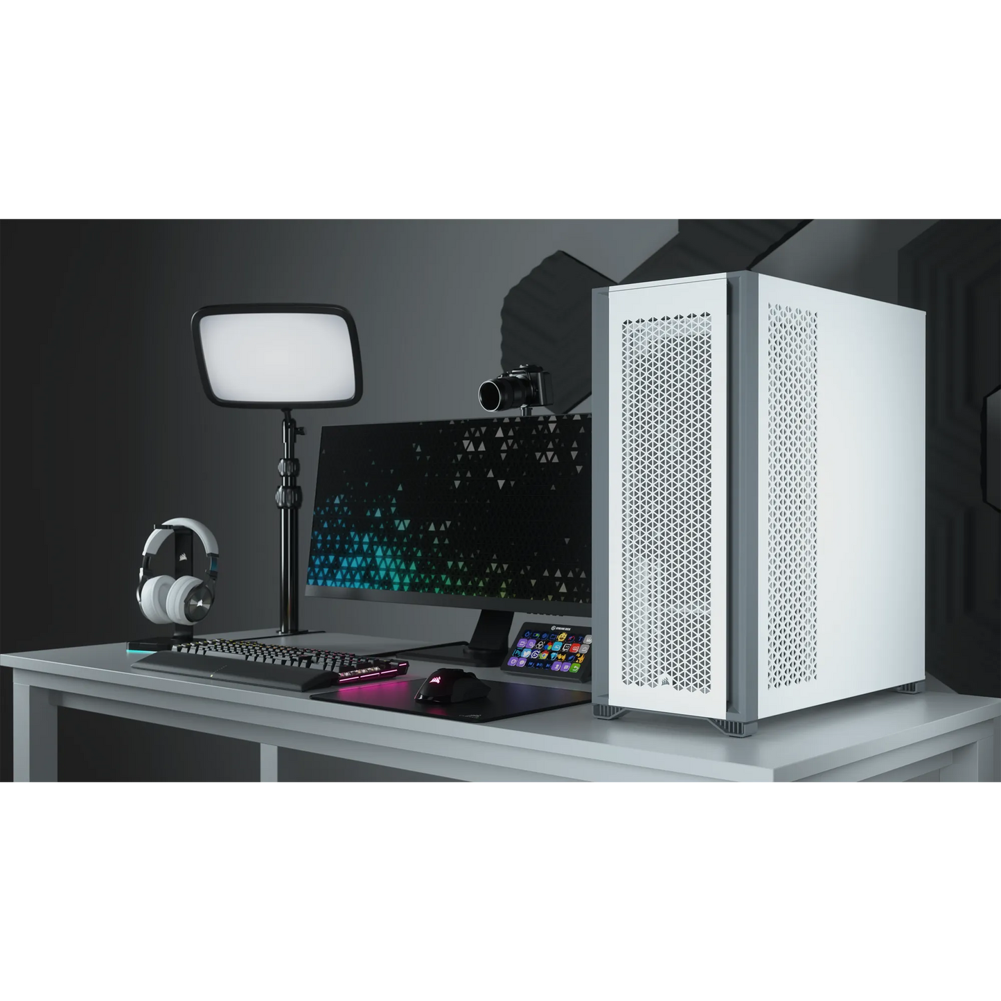 Corsair 7000D Airflow White Tempered Glass Mid-Tower; 6X 3.5'' | 4X 2.5'' Drive Bays ; 480MM Radiator Compatible; 3X140MM Fan Incl image 2
