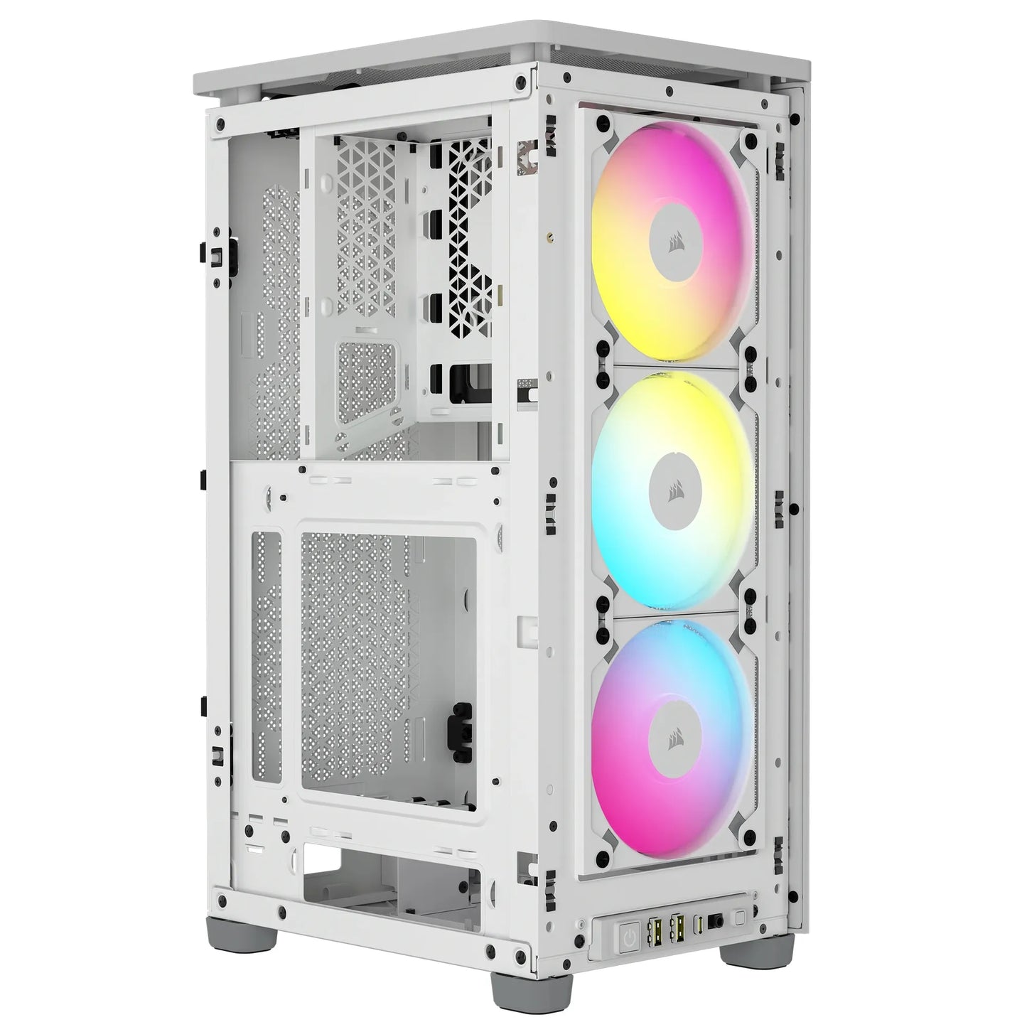 Corsair Icue 2000D RGB Airflow White Mini-Itx PC Case; 3X 2.5'' Drive Bays; Up To 360MM Radiator Compatible; 2X 120MM Fan Incl image 4