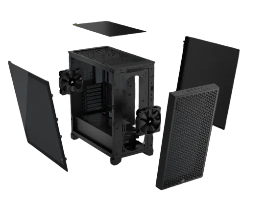 Corsair 3000D Airflow Black Mid-Tower PC Case; 2X 3.5'' | 2X 2.5'' Drive Bays; Up To 360MM Radiator Compatible; 2X 120MM Fan Incl image 2