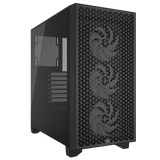 Corsair 3000D RGB Airflow Black Mid-Tower PC Case; 2X 3.5'' | 2X 2.5'' Drive Bays; Up To 360MM Radiator Compatible; 3X 120MM Fan Incl