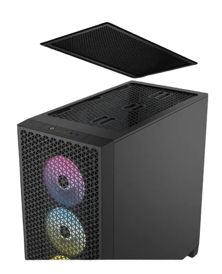 Corsair 3000D RGB Airflow Black Mid-Tower PC Case; 2X 3.5'' | 2X 2.5'' Drive Bays; Up To 360MM Radiator Compatible; 3X 120MM Fan Incl image 5