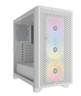 Corsair 3000D RGB Airflow White Mid-Tower PC Case; 2X 3.5'' | 2X 2.5'' Drive Bays; Up To 360MM Radiator Compatible; 3X 120MM Fan Incl image 2