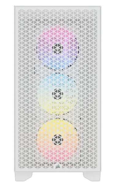 Corsair 3000D RGB Airflow White Mid-Tower PC Case; 2X 3.5'' | 2X 2.5'' Drive Bays; Up To 360MM Radiator Compatible; 3X 120MM Fan Incl image 5
